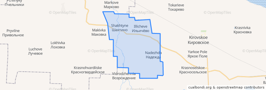 Mapa de ubicacion de Ильичёвское сельское поселение.