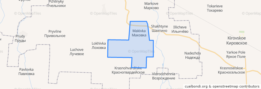 Mapa de ubicacion de Пушкинское сельское поселение.