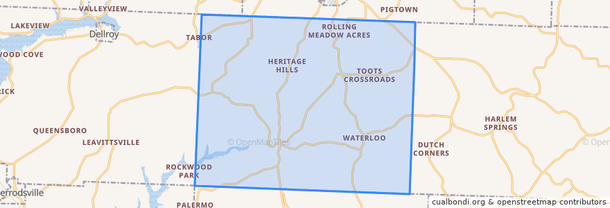 Mapa de ubicacion de Union Township.