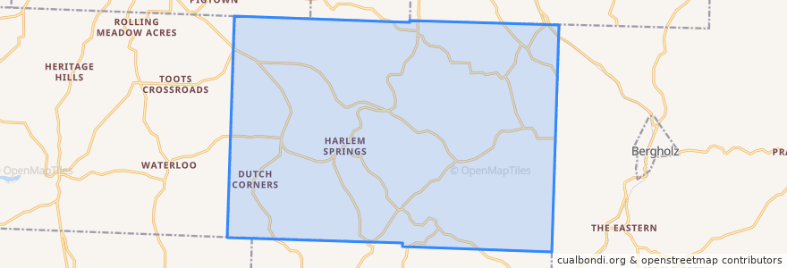 Mapa de ubicacion de Lee Township.