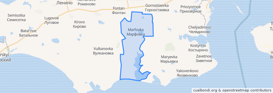 Mapa de ubicacion de Марфовское сельское поселение.