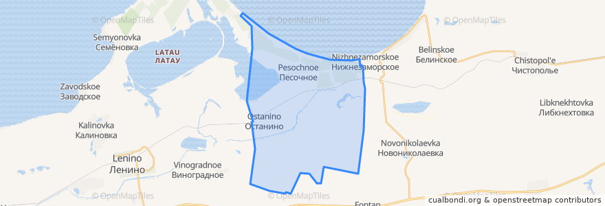 Mapa de ubicacion de Останинское сельское поселение.