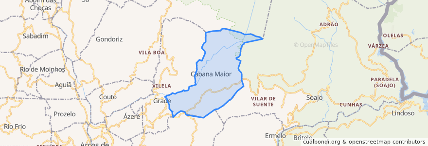 Mapa de ubicacion de Cabana Maior.