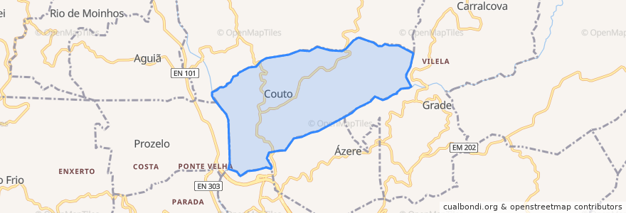 Mapa de ubicacion de Couto.