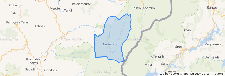 Mapa de ubicacion de Gavieira.