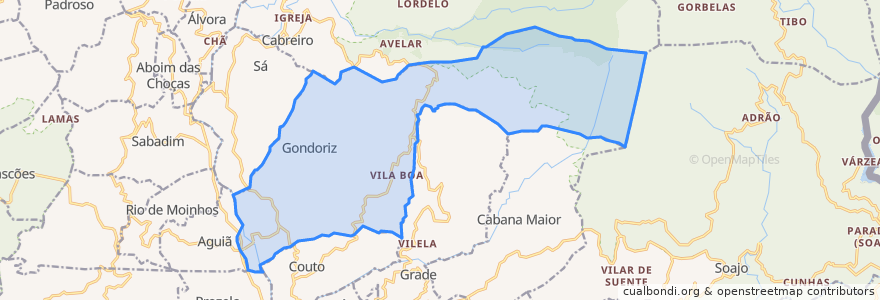 Mapa de ubicacion de Gondoriz.