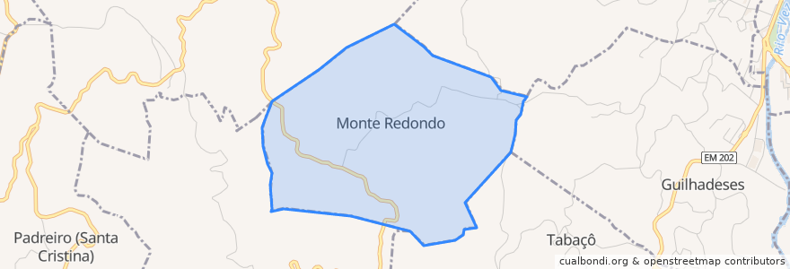 Mapa de ubicacion de Monte Redondo.