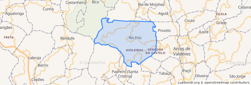 Mapa de ubicacion de Rio Frio.