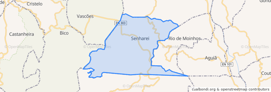 Mapa de ubicacion de Senharei.