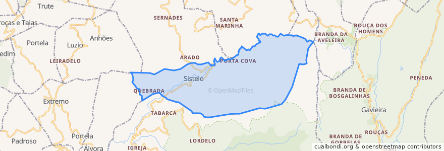 Mapa de ubicacion de Sistelo.