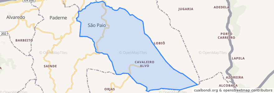 Mapa de ubicacion de São Paio.