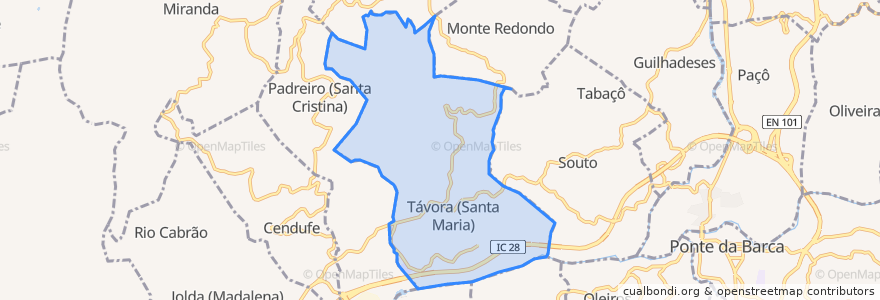 Mapa de ubicacion de Távora (Santa Maria e São Vicente).