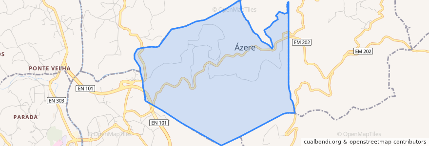 Mapa de ubicacion de Ázere.