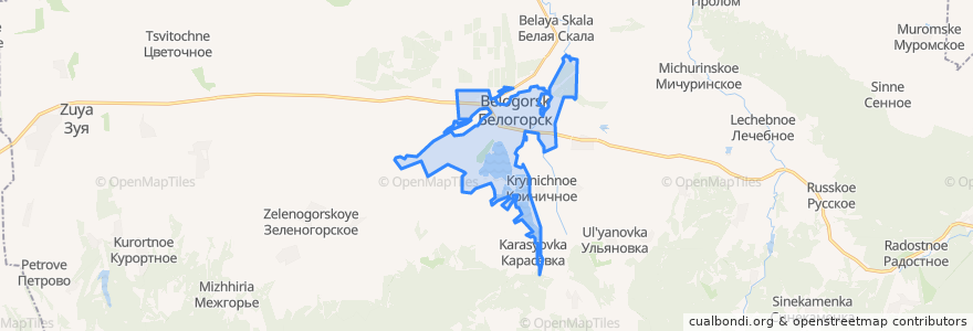 Mapa de ubicacion de городское поселение Белогорск.