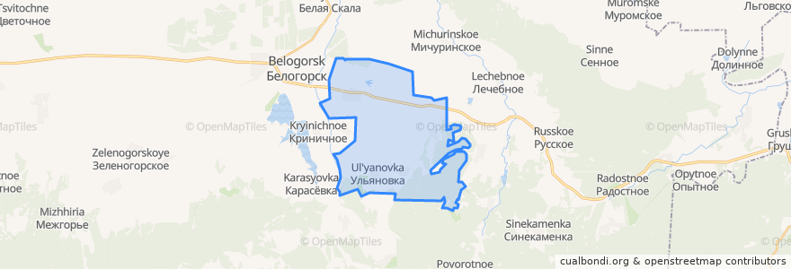 Mapa de ubicacion de Чернопольское сельское поселение.