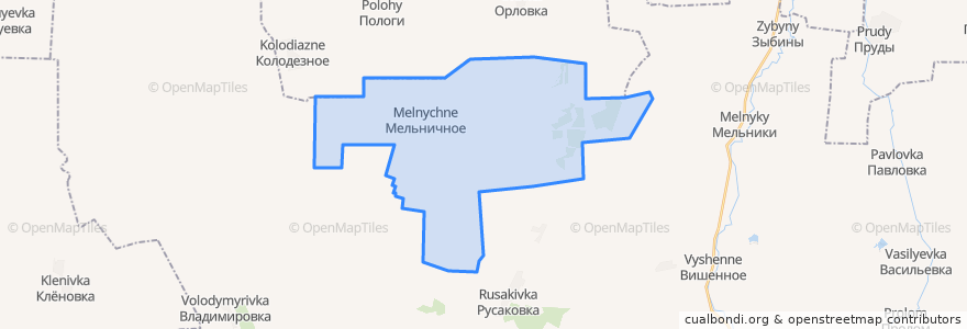 Mapa de ubicacion de Мельничное сельское поселение.