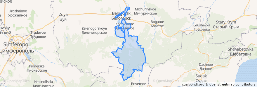 Mapa de ubicacion de Криничненское сельское поселение.