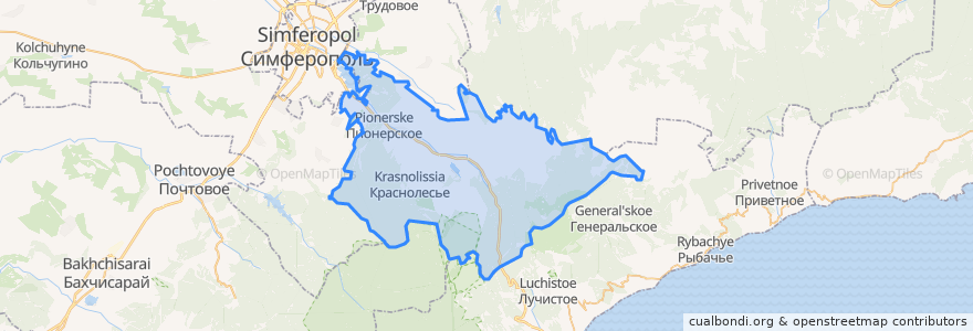 Mapa de ubicacion de Добровское сельское поселение.