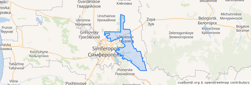 Mapa de ubicacion de Трудовское сельское поселение.