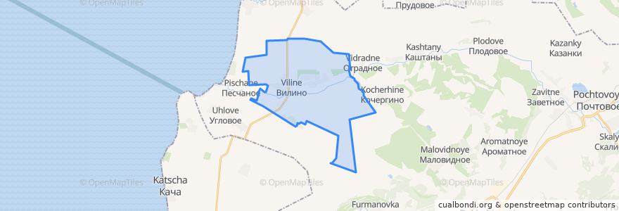 Mapa de ubicacion de Вилинское сельское поселение.