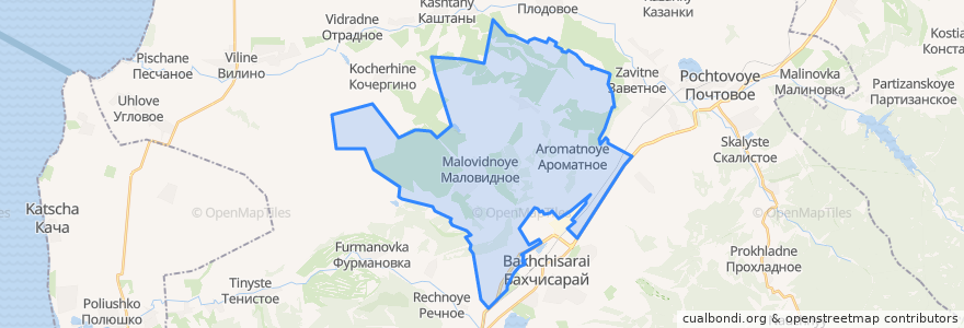 Mapa de ubicacion de Ароматненское сельское поселение.