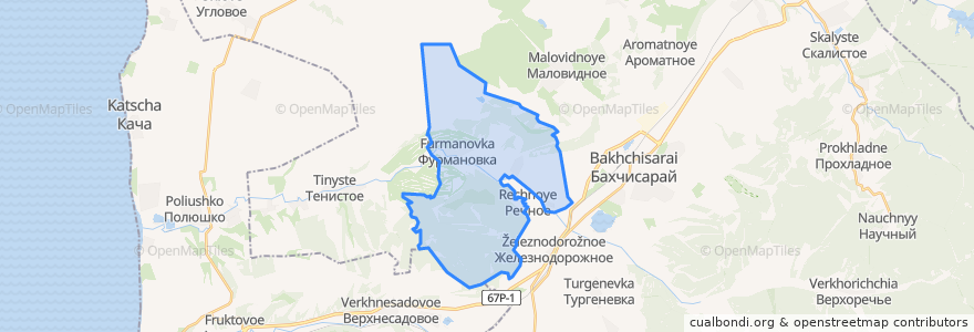 Mapa de ubicacion de Долинненское сельское поселение.