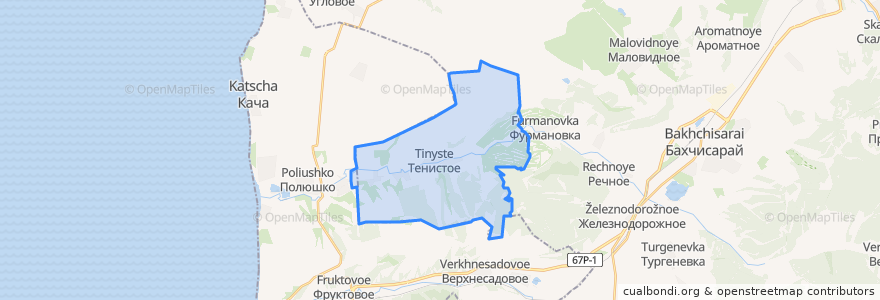 Mapa de ubicacion de Тенистовское сельское поселение.