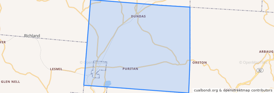 Mapa de ubicacion de Clinton Township.