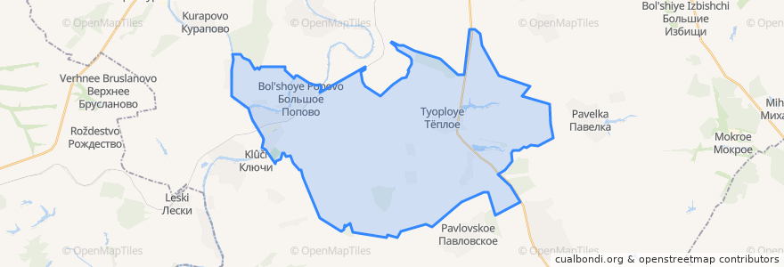 Mapa de ubicacion de Большепоповский сельсовет.