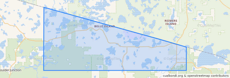 Mapa de ubicacion de Town of Land O' Lakes.