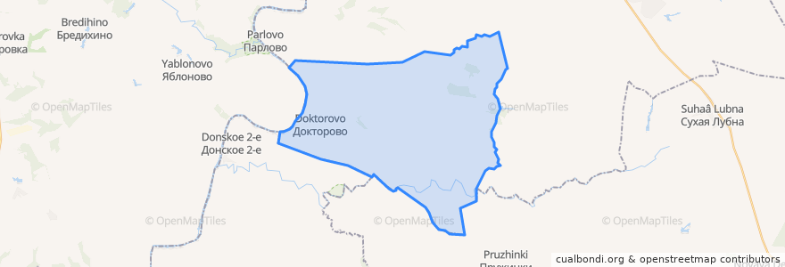 Mapa de ubicacion de Докторовский сельсовет.