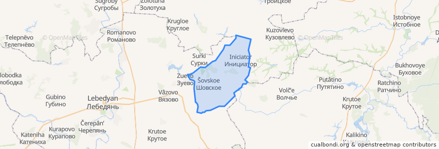 Mapa de ubicacion de Шовский сельсовет.