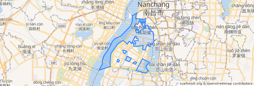 Mapa de ubicacion de 桃花街道.