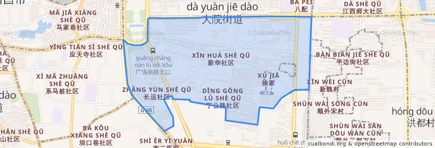 Mapa de ubicacion de 丁公路街道.