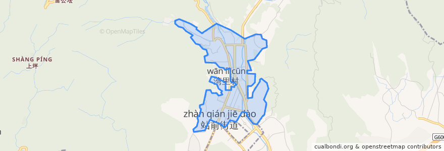 Mapa de ubicacion de 站前街道.