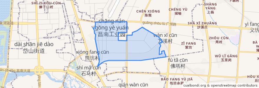 Mapa de ubicacion de 昌南工业园.