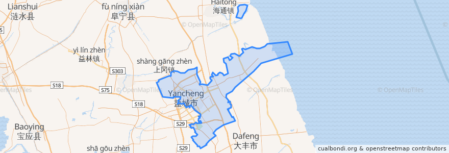 Mapa de ubicacion de Tinghu.