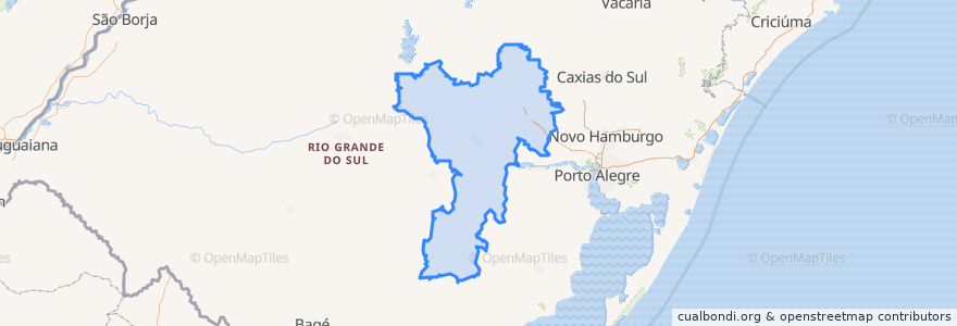 Mapa de ubicacion de Região Geográfica Intermediária de Santa Cruz do Sul - Lajeado.