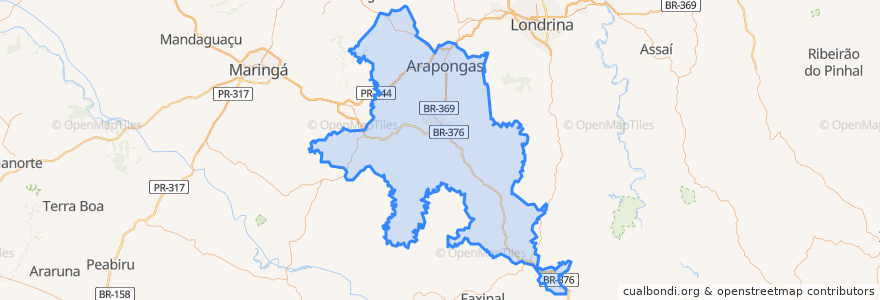 Mapa de ubicacion de Região Geográfica Imediata de Apucarana.