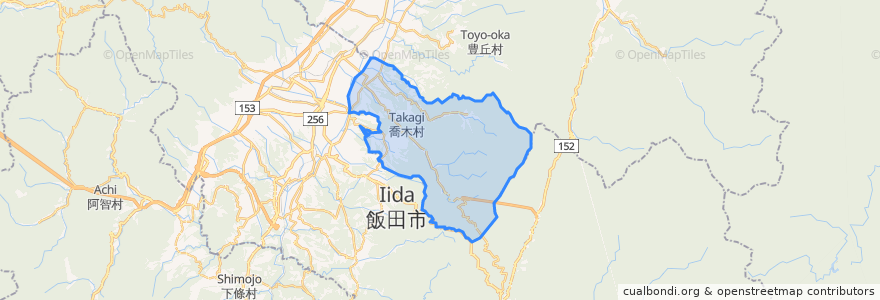 Mapa de ubicacion de 喬木村.