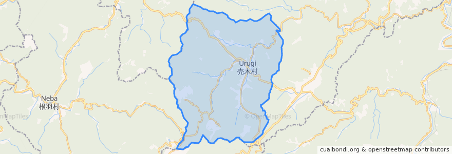 Mapa de ubicacion de Urugi.