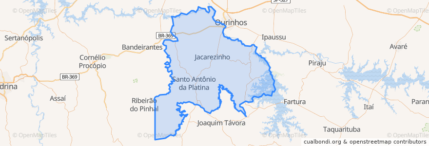 Mapa de ubicacion de Região Geográfica Imediata de Santo Antônio da Platina.