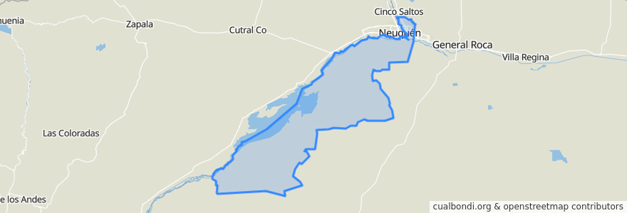 Mapa de ubicacion de Municipio de Cipolletti.