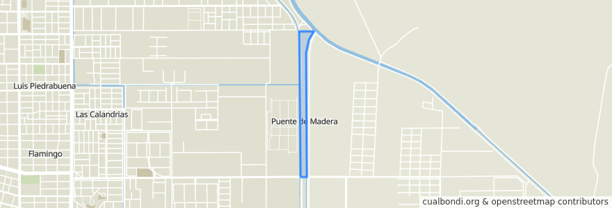 Mapa de ubicacion de Puente de Madera.