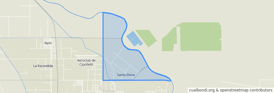 Mapa de ubicacion de Santa Elena.