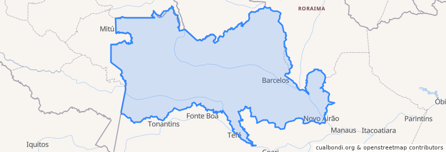 Mapa de ubicacion de Região Geográfica Intermediária de Parintins.