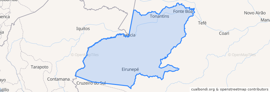 Mapa de ubicacion de Região Geográfica Intermediária de Tefé.