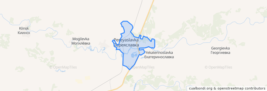 Mapa de ubicacion de городское поселение Переяславка.