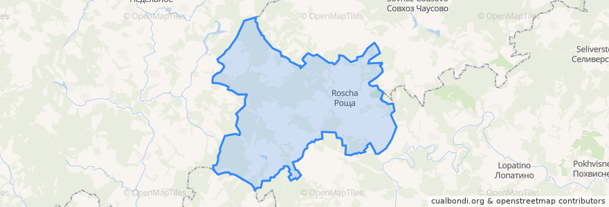 Mapa de ubicacion de сельское поселение Село Роща.