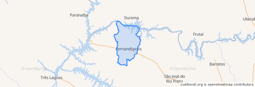 Mapa de ubicacion de Região Imediata de Fernandópolis.